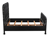 NOIR Bachelor Bed Queen Hand Rubbed Black