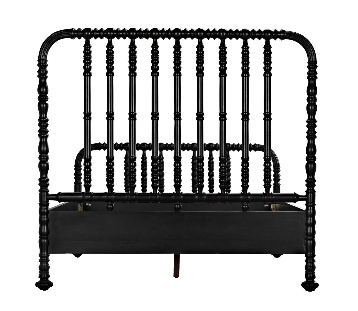 NOIR Bachelor Bed Queen Hand Rubbed Black