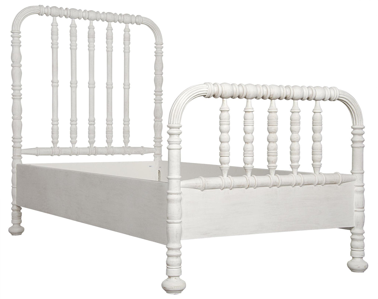NOIR Bachelor Bed Queen White Wash