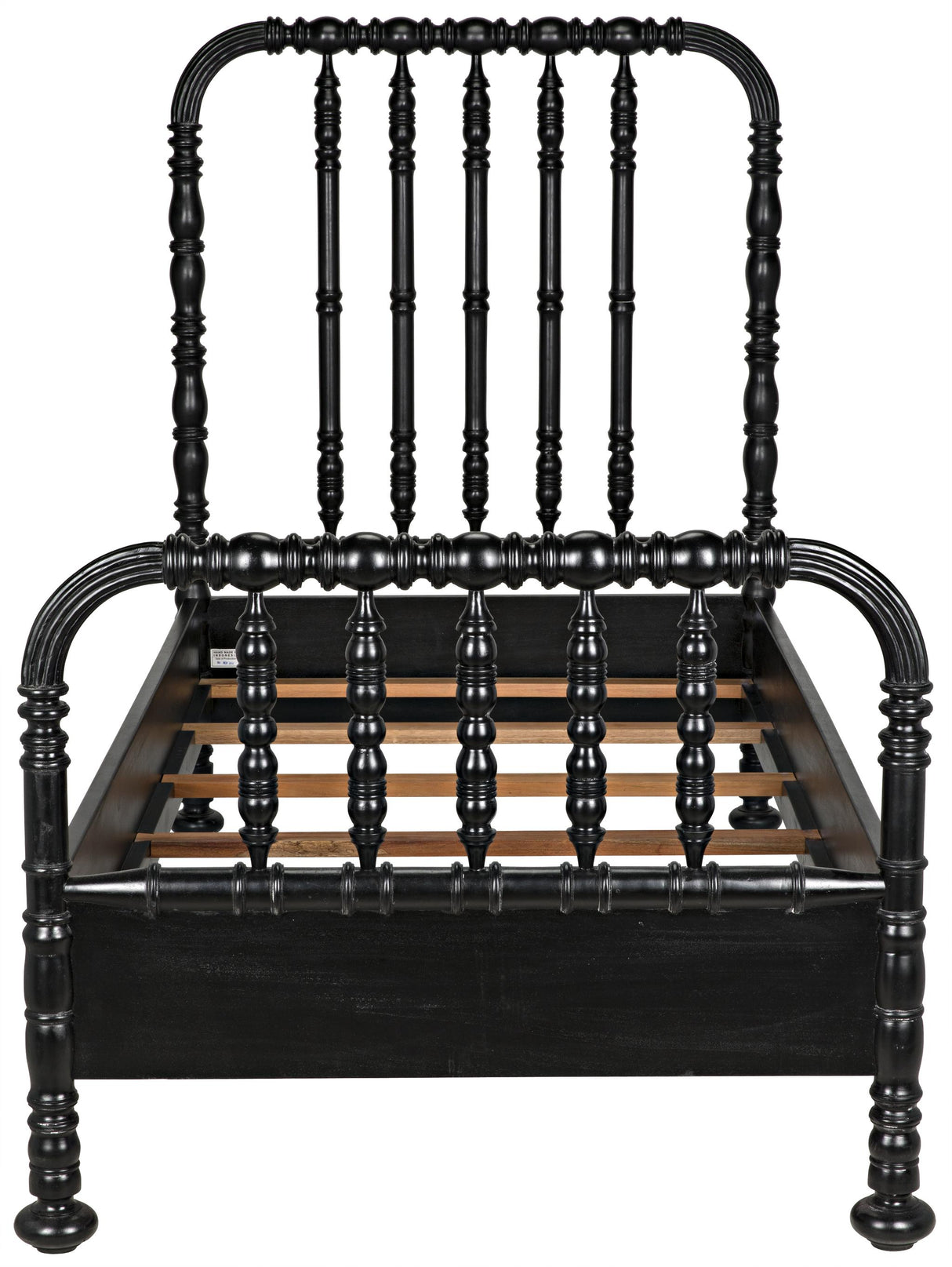 NOIR Bachelor Bed Twin Hand Rubbed Black