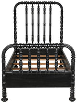 NOIR Bachelor Bed Twin Hand Rubbed Black