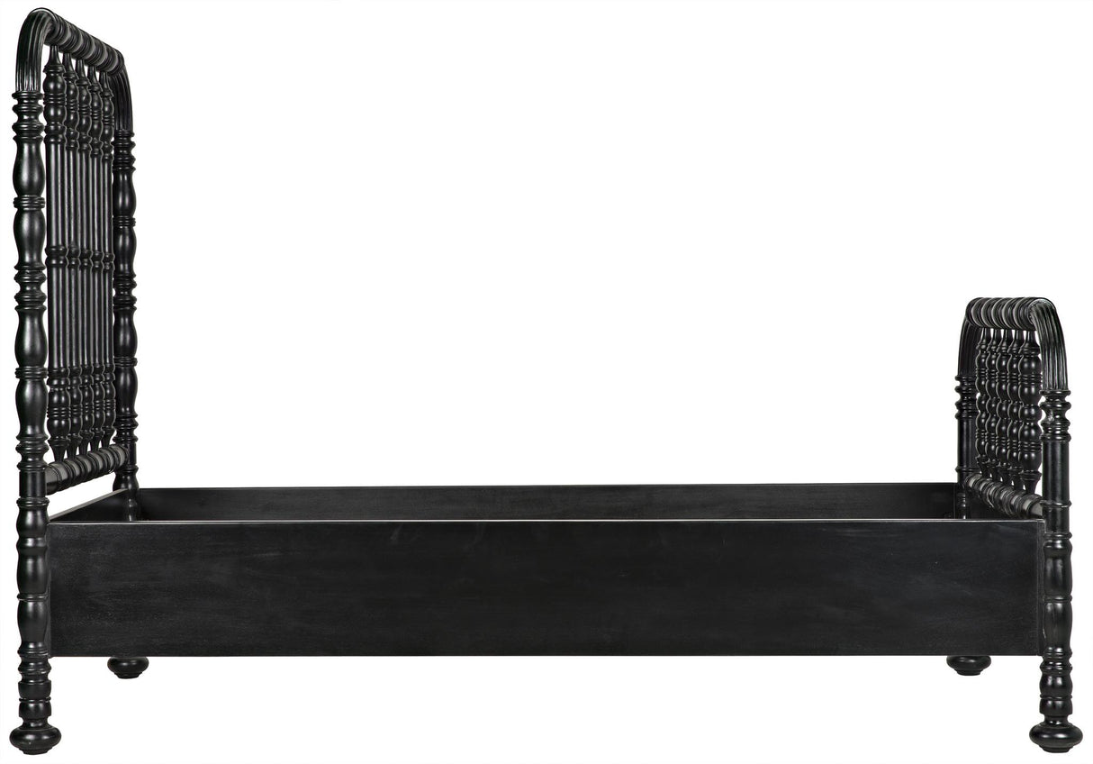 NOIR Bachelor Bed Twin Hand Rubbed Black