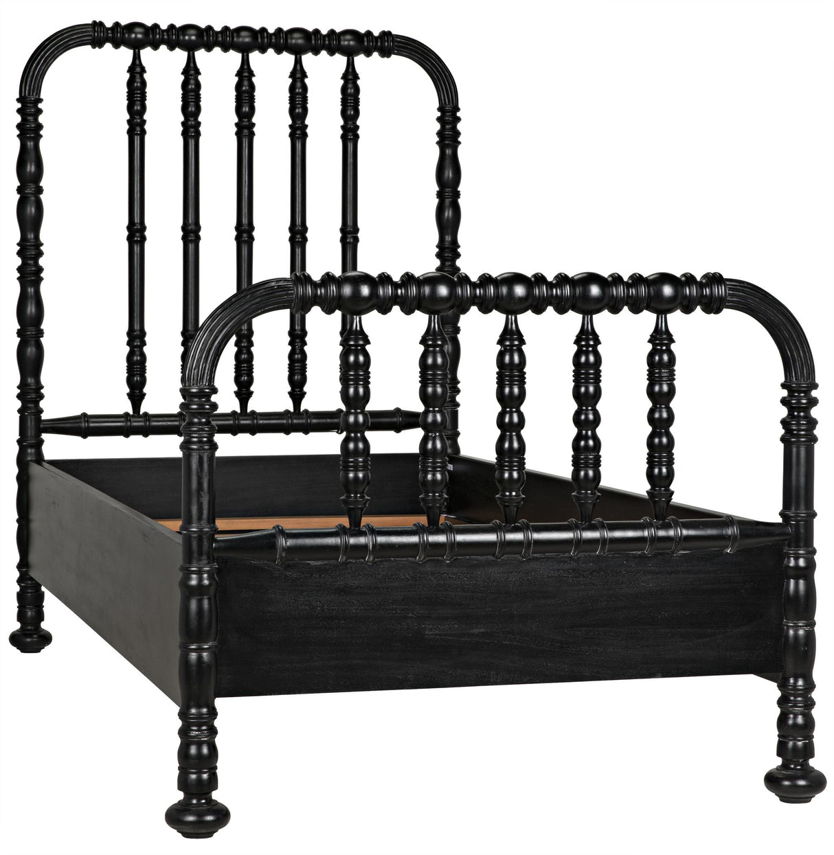 NOIR Bachelor Bed Twin Hand Rubbed Black
