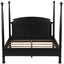 NOIR New Douglas Bed Eastern King Hand Rubbed Black