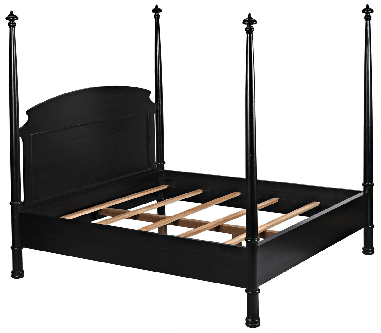 NOIR New Douglas Bed Eastern King Hand Rubbed Black