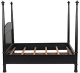 NOIR New Douglas Bed Eastern King Hand Rubbed Black