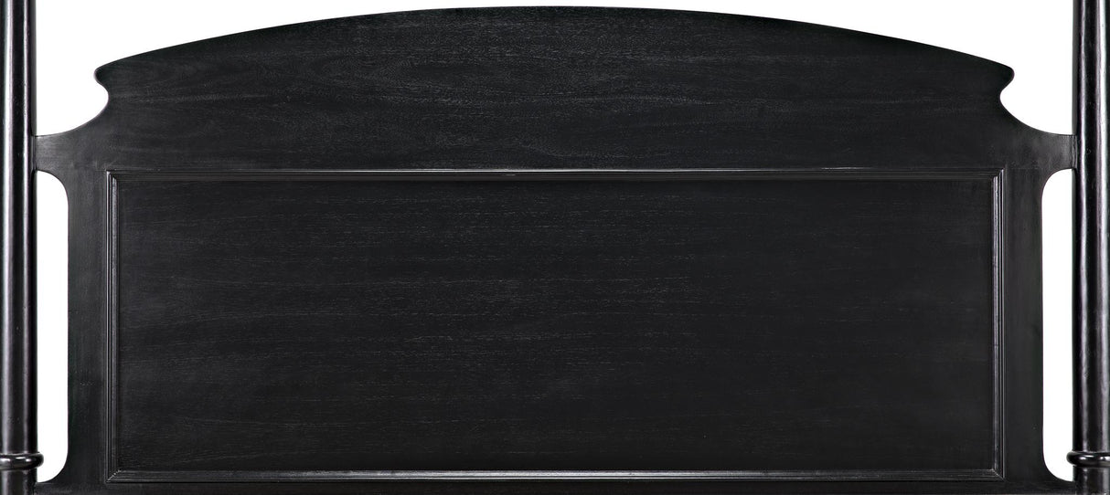 NOIR New Douglas Bed Eastern King Hand Rubbed Black