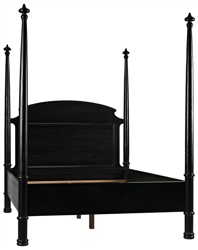 NOIR New Douglas Bed Queen Hand Rubbed Black