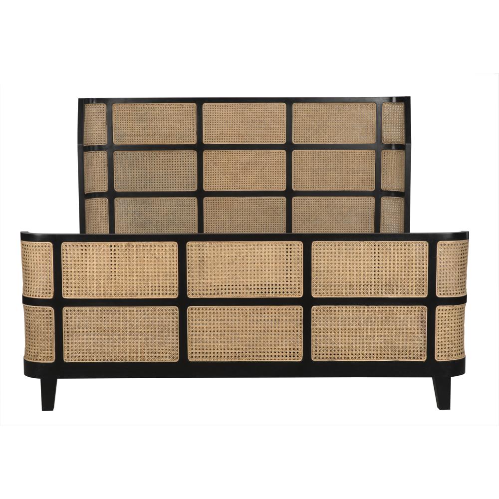 NOIR Porto Bed Eastern King Hand Rubbed Black