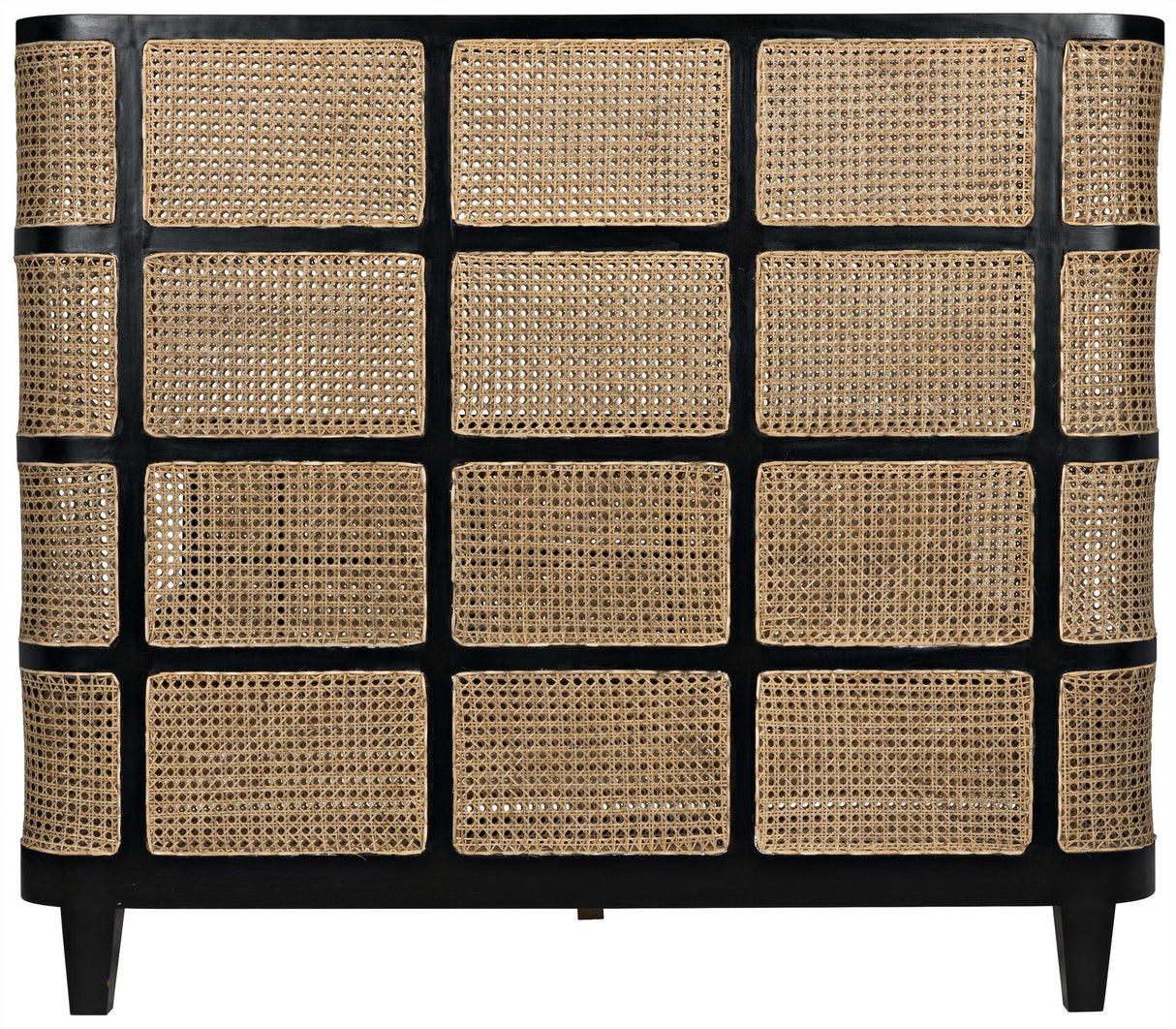 NOIR Porto Bed Queen Hand Rubbed Black