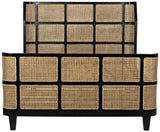 NOIR Porto Bed Queen Hand Rubbed Black