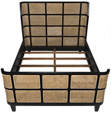 NOIR Porto Bed Queen Hand Rubbed Black