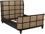 NOIR Porto Bed Queen Hand Rubbed Black