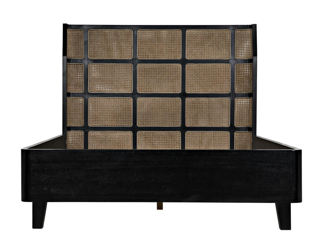NOIR Porto Bed A with Headboard And Frame Queen