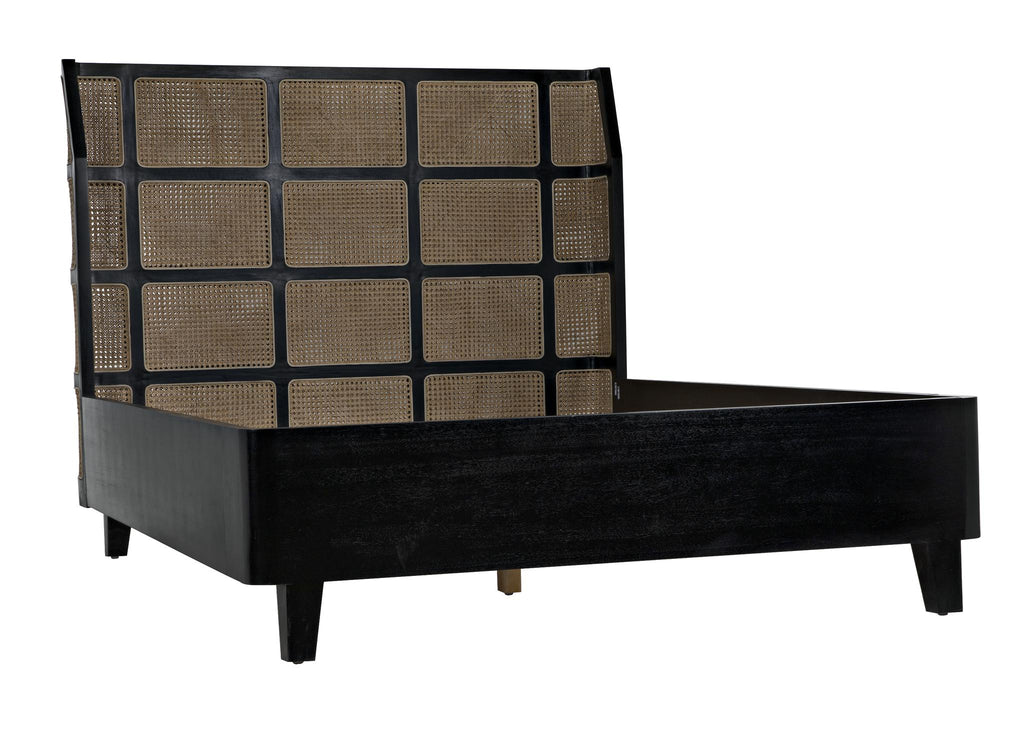 NOIR Porto Bed A with Headboard And Frame Queen