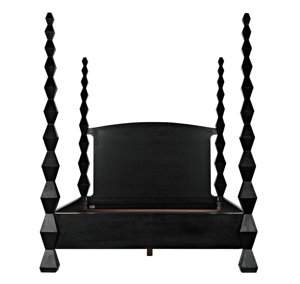NOIR Brancusi Bed Queen Hand Rubbed Black