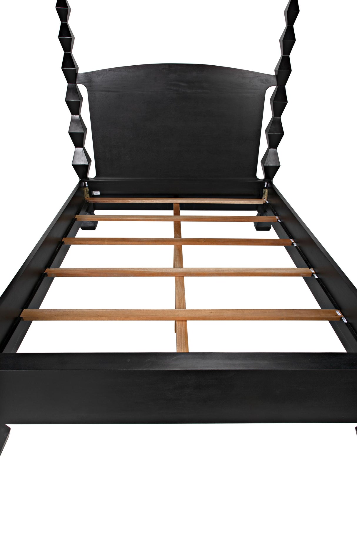 NOIR Brancusi Bed Queen Hand Rubbed Black