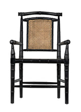 NOIR Colonial Bamboo Arm Chair Hand Rubbed Black