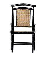 NOIR Colonial Bamboo Arm Chair Hand Rubbed Black