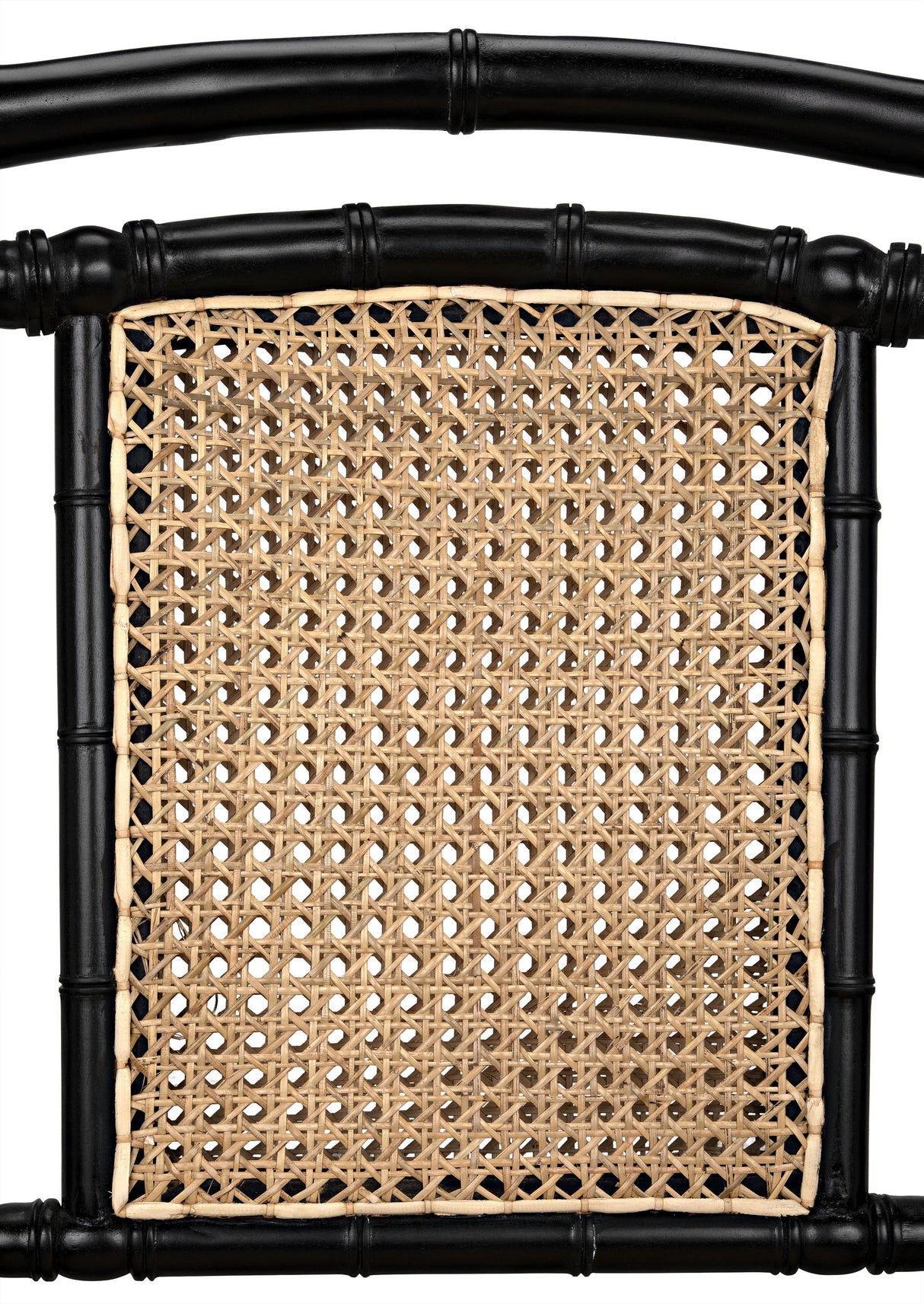 NOIR Colonial Bamboo Side Chair Hand Rubbed Black