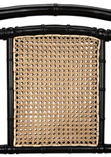 NOIR Colonial Bamboo Side Chair Hand Rubbed Black