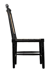 NOIR Colonial Bamboo Side Chair Hand Rubbed Black