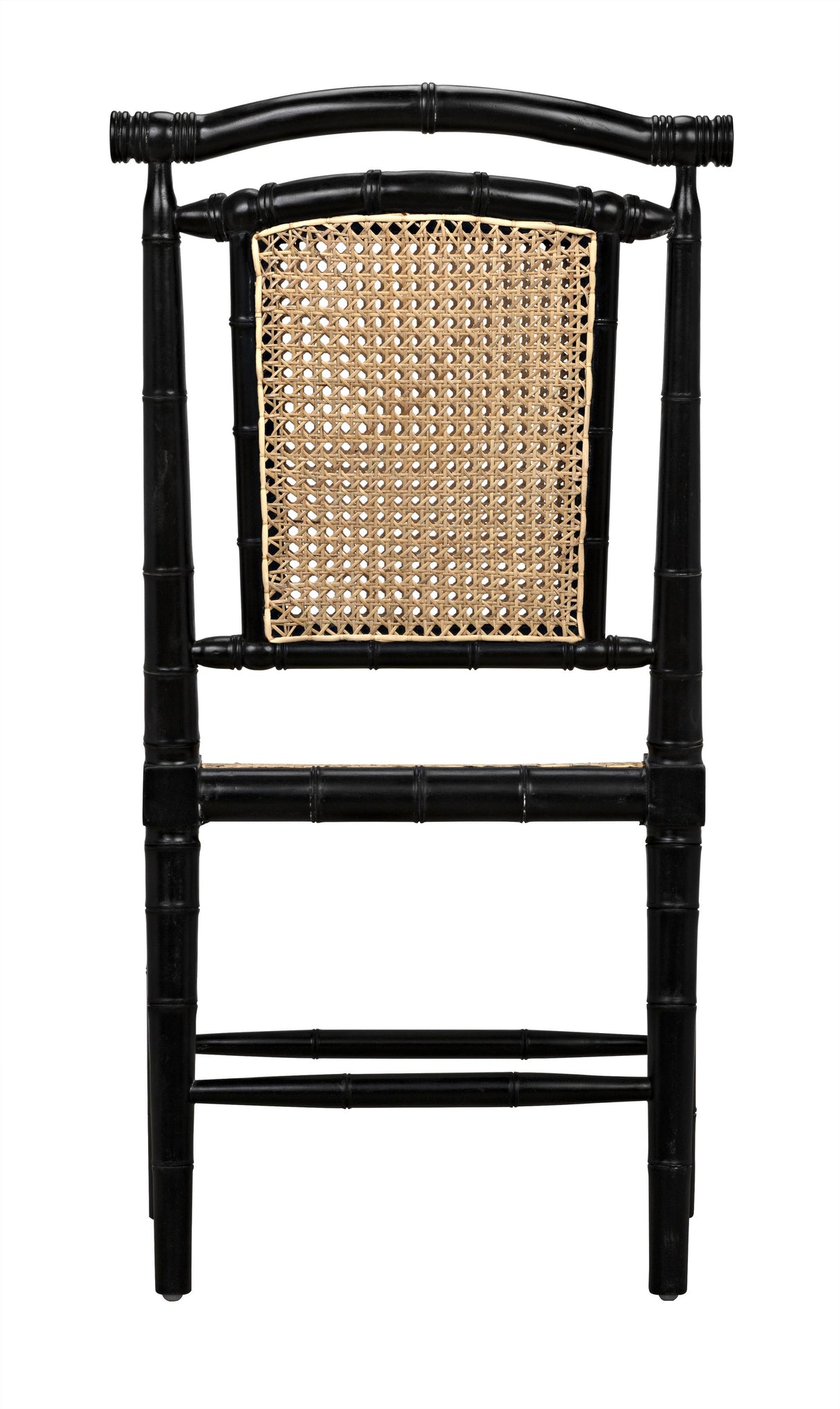 NOIR Colonial Bamboo Side Chair Hand Rubbed Black