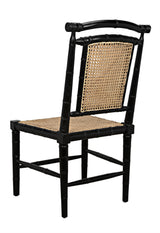 NOIR Colonial Bamboo Side Chair Hand Rubbed Black