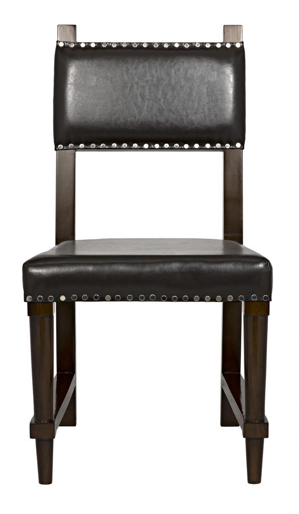 NOIR Kerouac Chair with Leather Distressed Brown