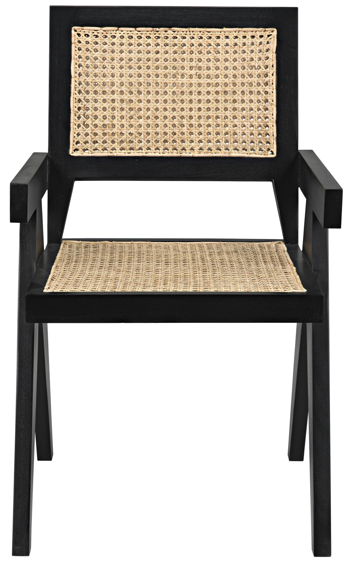 NOIR Jude Chair with Caning Black