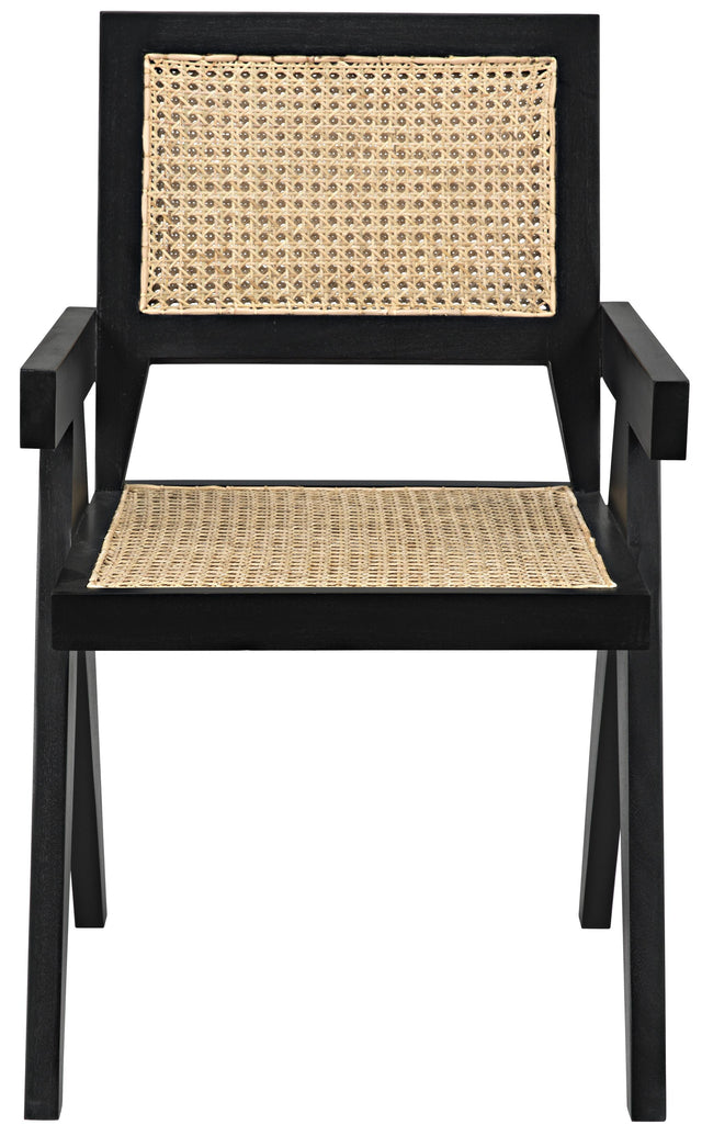 NOIR Jude Chair with Caning Black