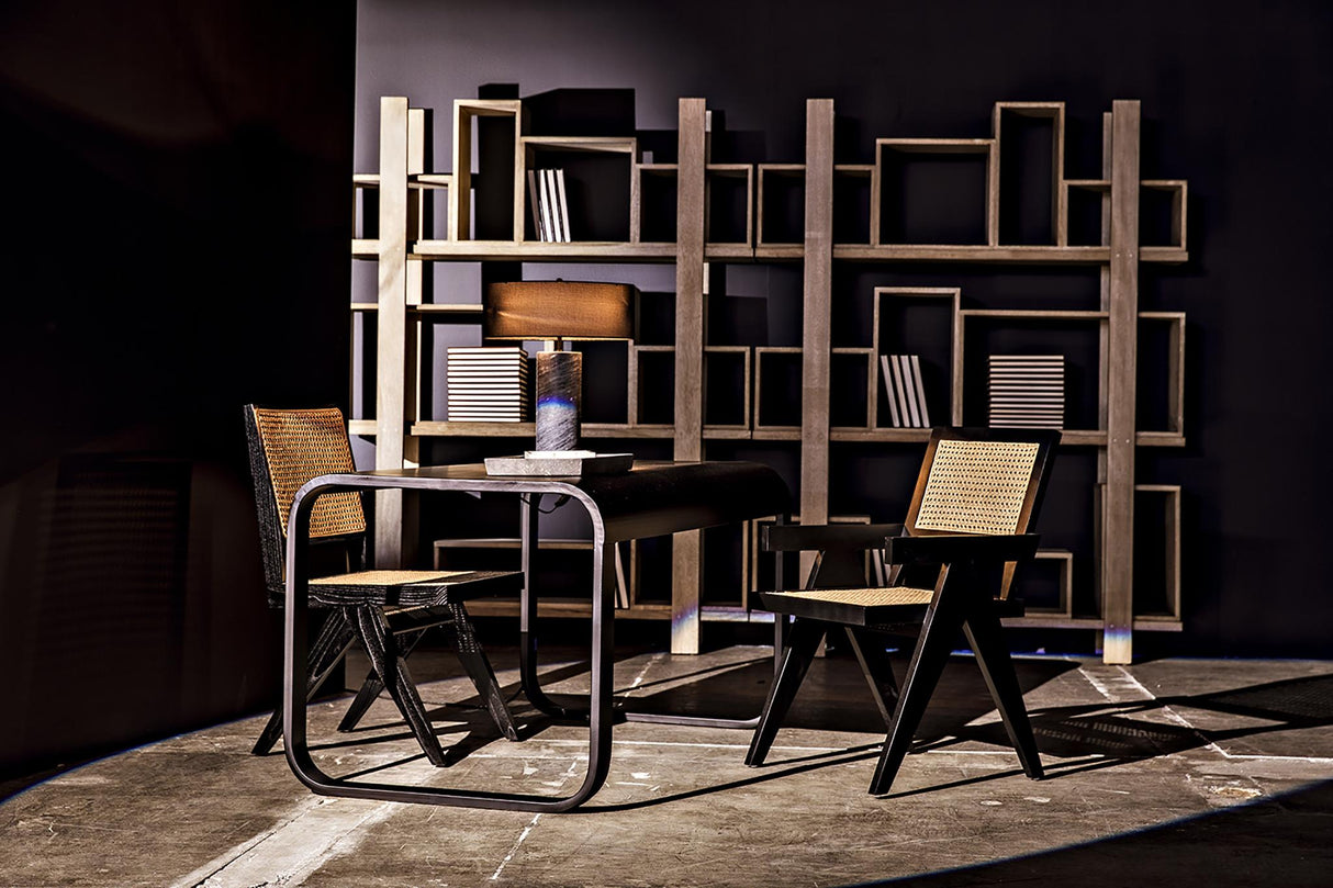 NOIR Jude Chair with Caning Black