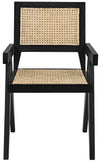 Noir Jude Chair With Caning Black