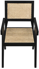NOIR Jude Chair with Caning Black