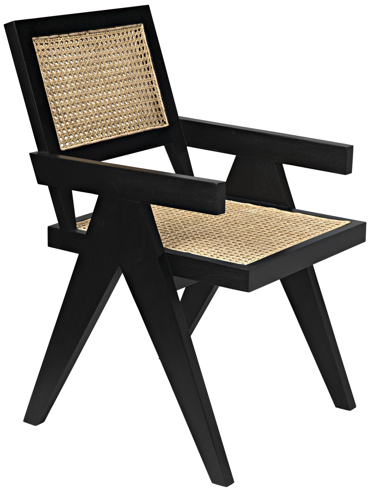NOIR Jude Chair with Caning Black