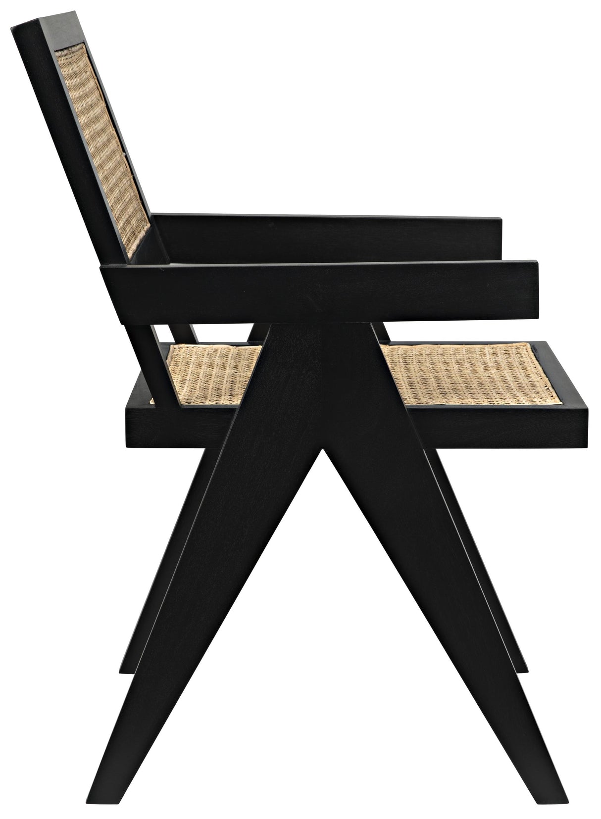 NOIR Jude Chair with Caning Black