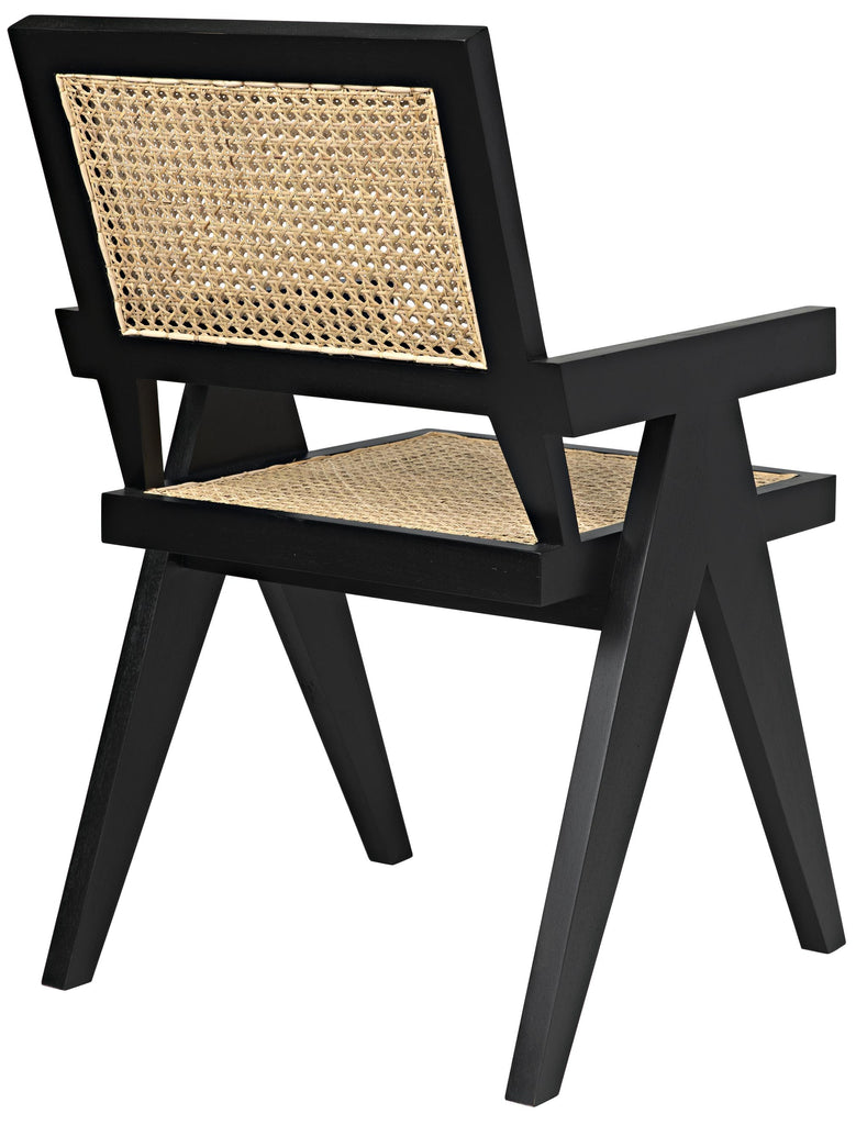 NOIR Jude Chair with Caning Black