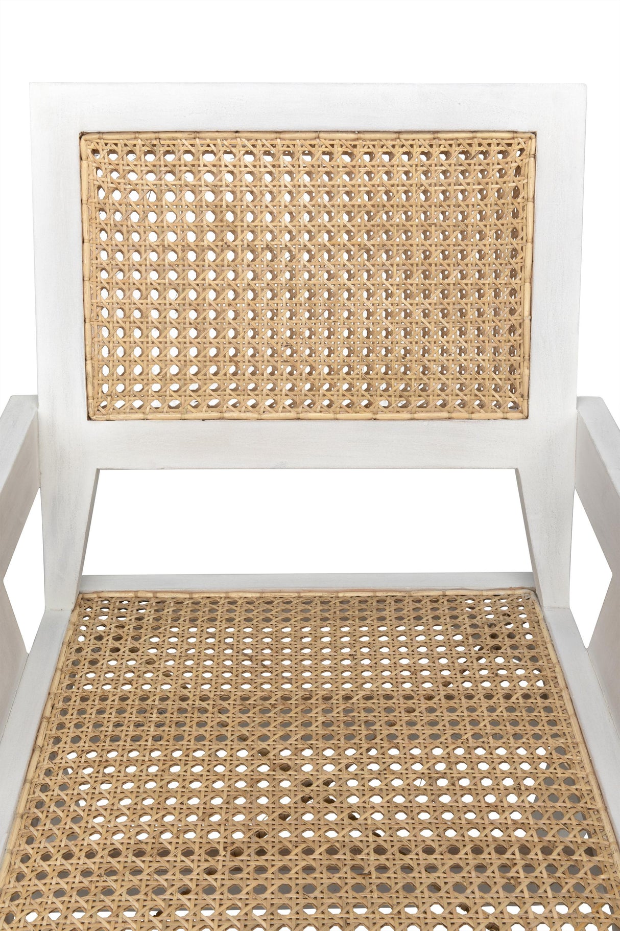 NOIR Jude Chair with Caning White Wash