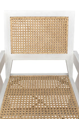 NOIR Jude Chair with Caning White Wash