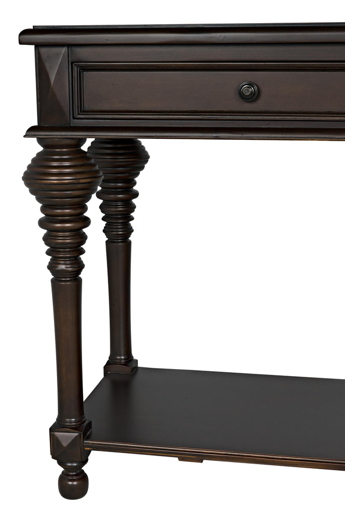 NOIR Colonial Large Sofa Table Distressed Brown