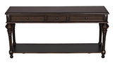 NOIR Colonial Large Sofa Table Distressed Brown