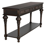 NOIR Colonial Large Sofa Table Distressed Brown