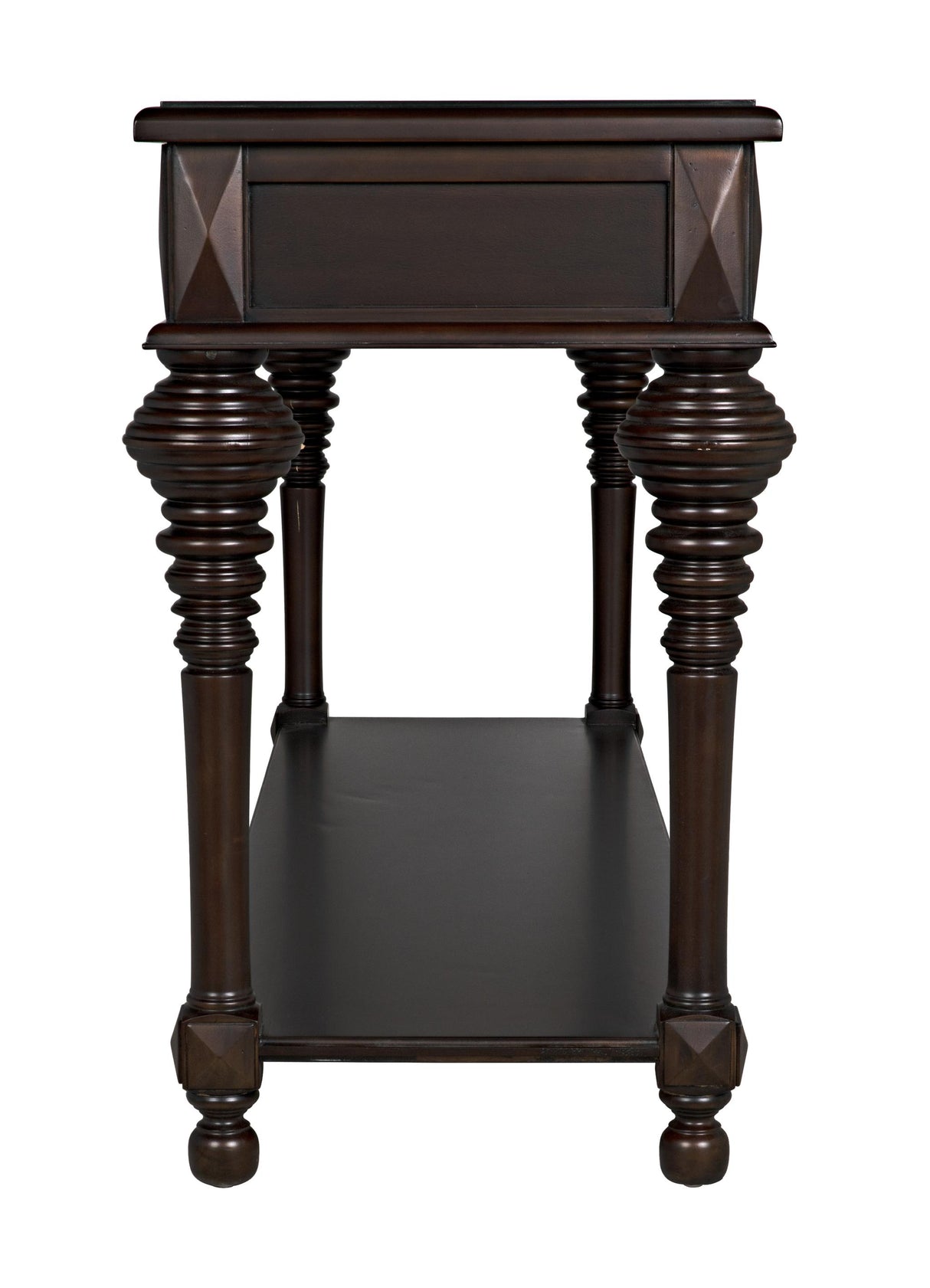 NOIR Colonial Large Sofa Table Distressed Brown