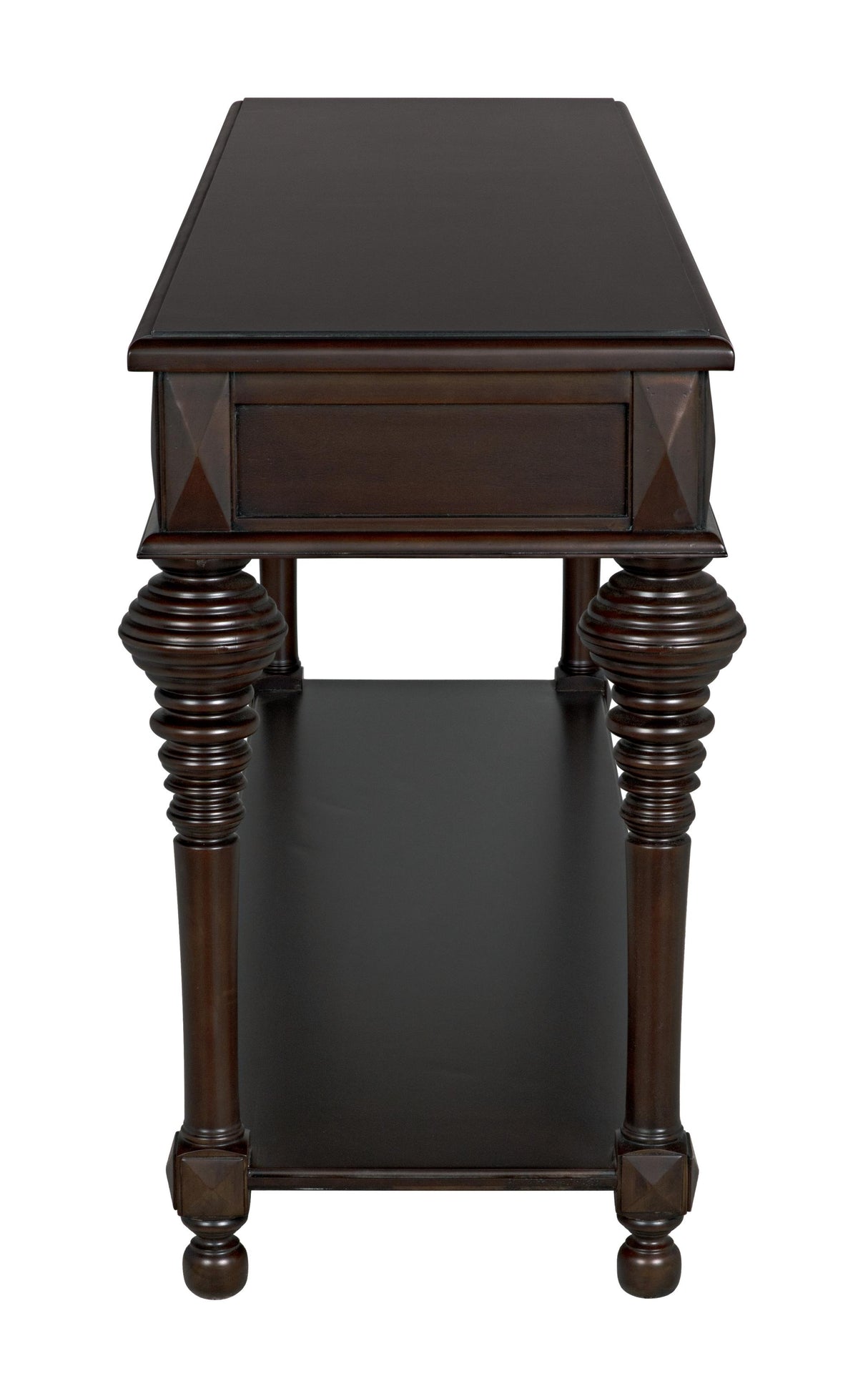 NOIR Colonial Large Sofa Table Distressed Brown