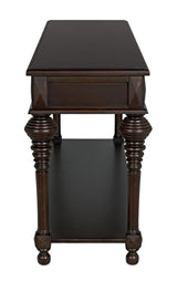 NOIR Colonial Large Sofa Table Distressed Brown
