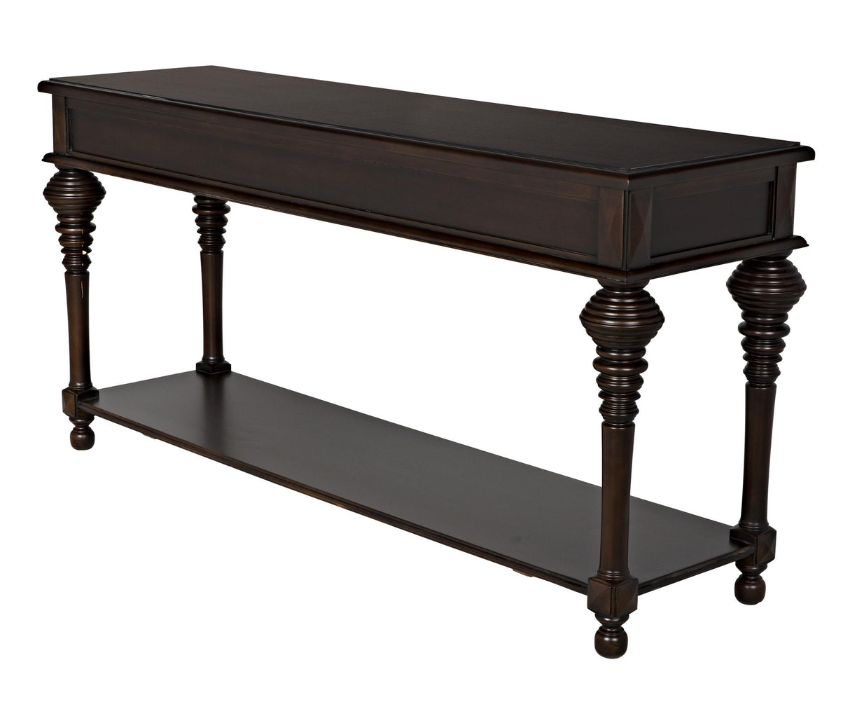 NOIR Colonial Large Sofa Table Distressed Brown