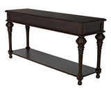 NOIR Colonial Large Sofa Table Distressed Brown