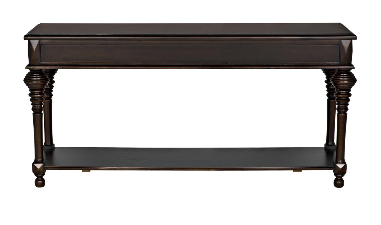NOIR Colonial Large Sofa Table Distressed Brown