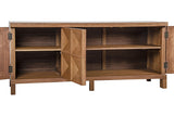 NOIR Quadrant 3 Door Sideboard Dark Walnut