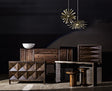 NOIR Quadrant 2 Door Sideboard Ebony Walnut